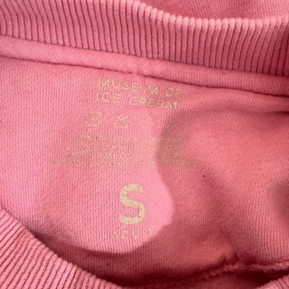 Museum of Ice Cream Pink Crewneck Sweatshirt Size S White Lettering - Picture 6 of 6